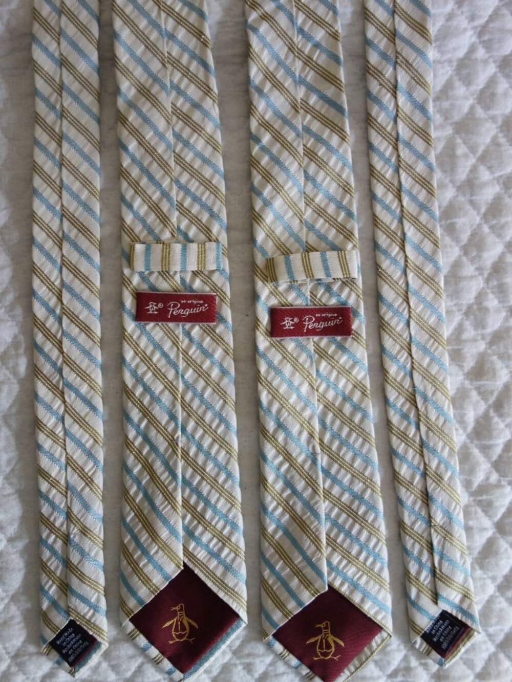 Two identical ORIGINAL PENGUIN Stripe Ties